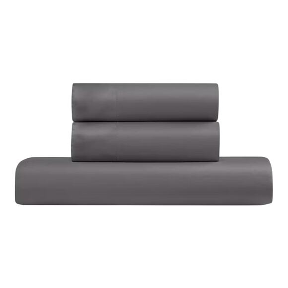 Ella Jayne Luxe Cotton Sateen 500 Thread Ct 3 Pc Duvet Cover Set Gray Full/Queen - Picture 2 of 3